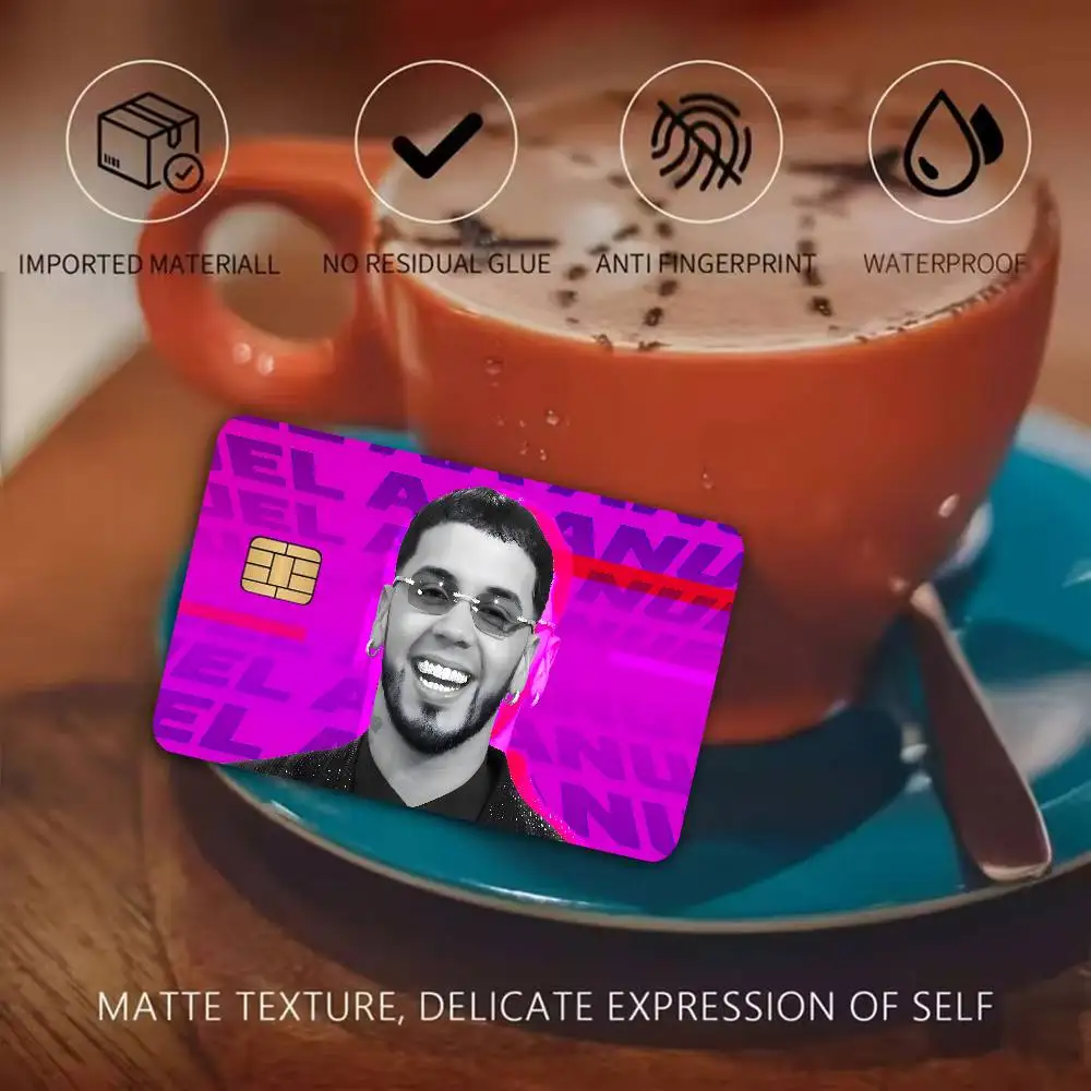Anuel AA Real Hasta La Muerte Music Album Matte Gold Silver Black Matte Film Skin Sticker Tape for Bank Credit Debit Card