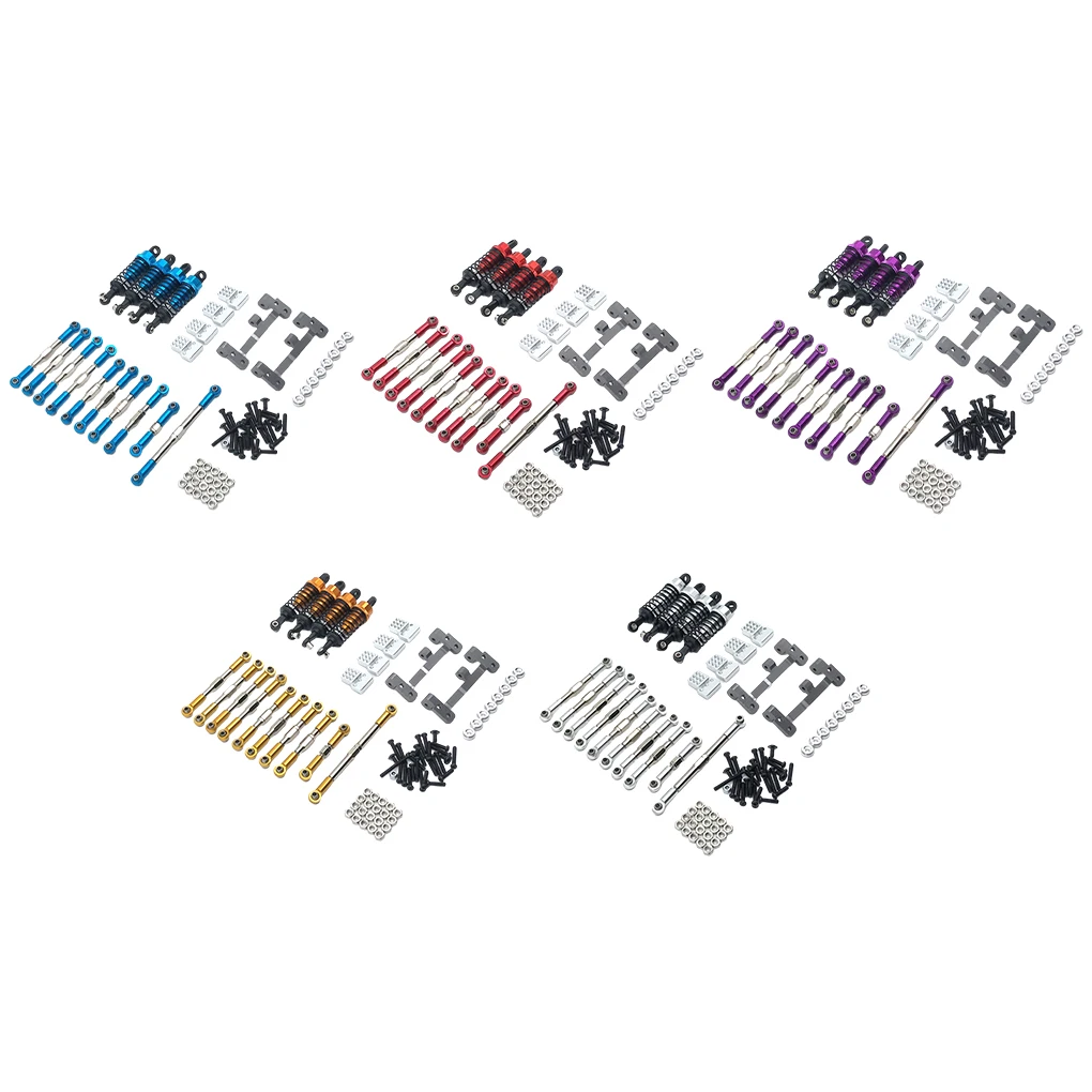 RCGOFOLLOW-Kit complet de pièces métalliques durables, alliage d'aluminium, mise à niveau RC 1/16, WPL C14 violet, 20 pièces