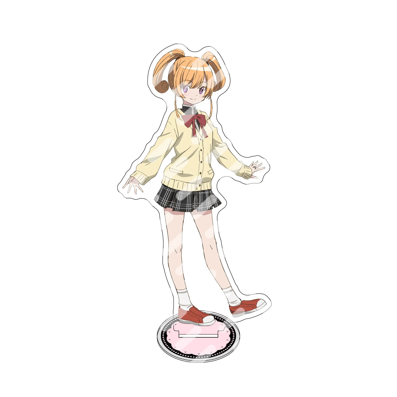 New Puella Magi Madoka Magica Anime Acrylic Keychain with Combat Outfit Style Characters - Madoka Homura Mami Kyoko Sayaka