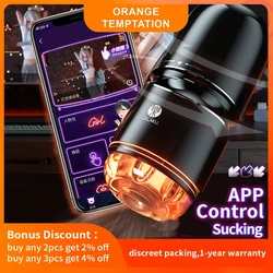 Galaku APP Control Male Masturbadors Rotary Control Tightness Artifical Vagina Intelligent Interaction Wrapping Sex Toys for Men