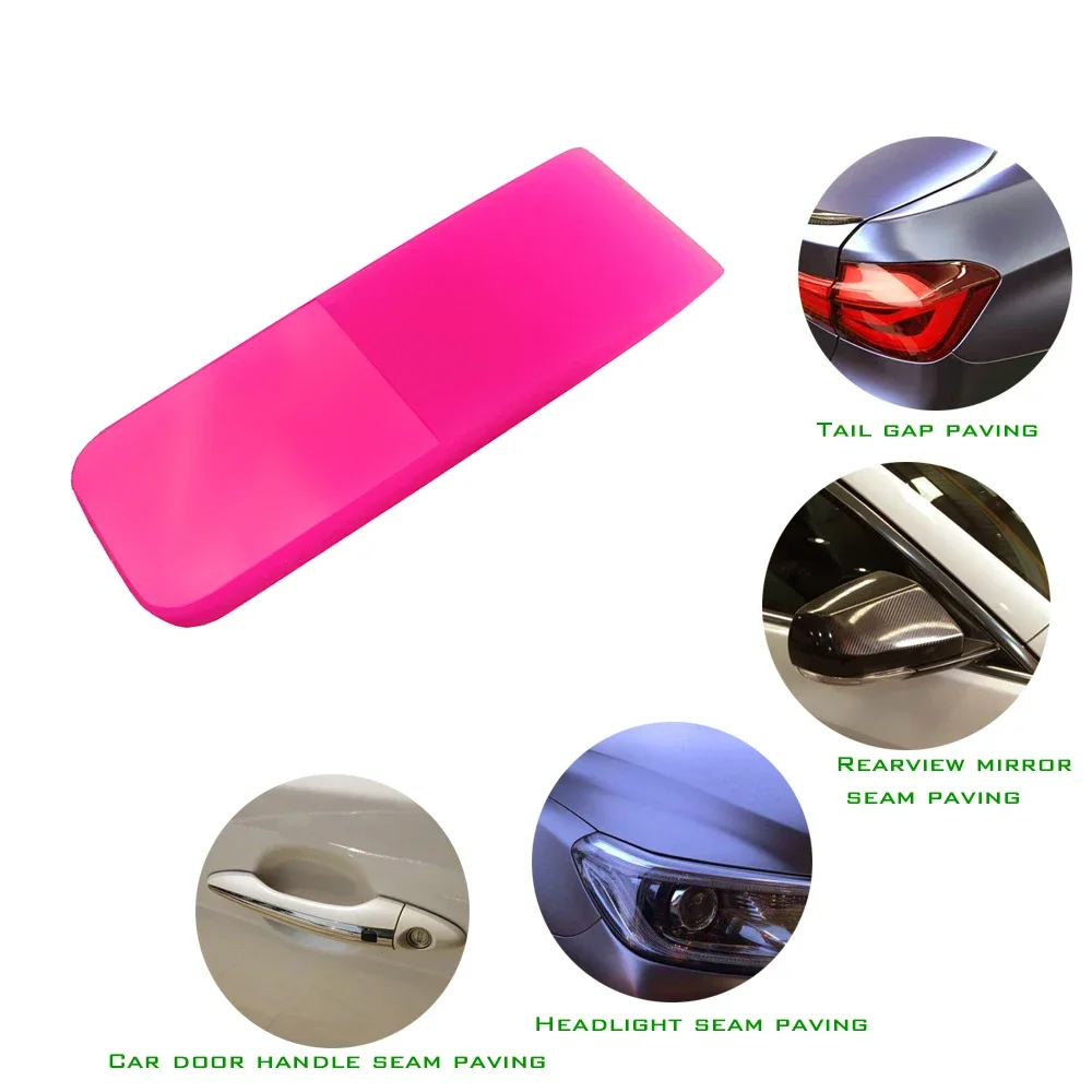 Raspador de goma suave para ventana de coche, herramientas de tinte de vidrio, limpiaparabrisas de agua, hoja de envoltura de vinilo, PPF, TPU, rosa y verde, B88, B89