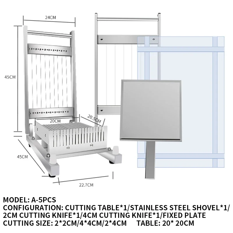 

304 stainless steel cutter raw chocolate cutting soft candy butter cutting machine custom baking utensils
