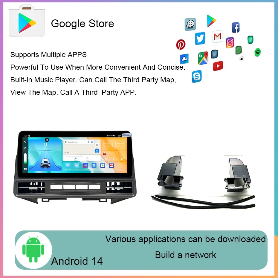 Android 14 Carplay радио 12,3 дюйма для Toyota Venza 2008-2016 мультимедийный видеоплеер навигация стерео GPS