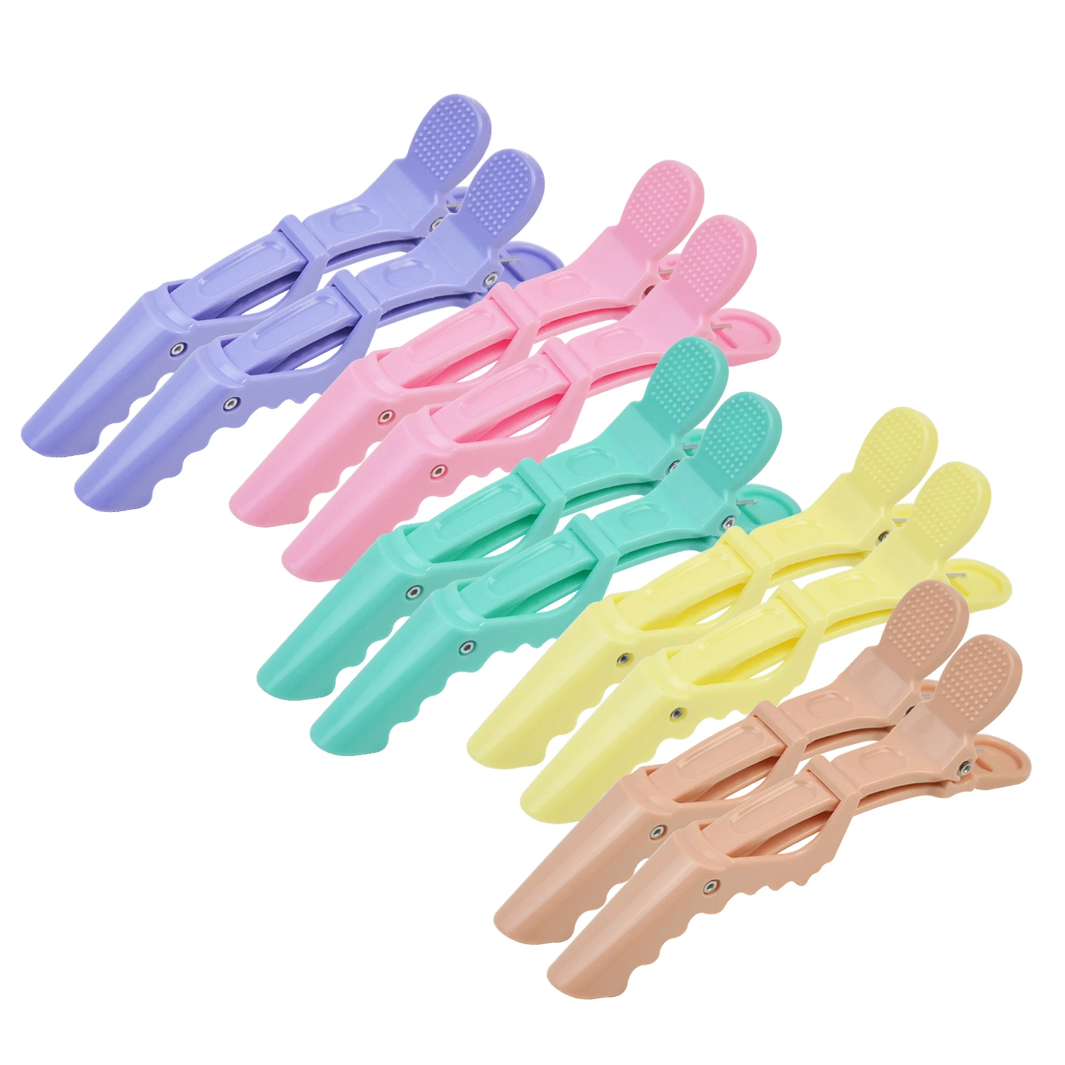 6 Pcs Alligator Hair Clips Color Hairdressing Styling Clip Clamps Nonslip Hairpins for Hair Sectioning Makeup Hairstyling Tools view 4