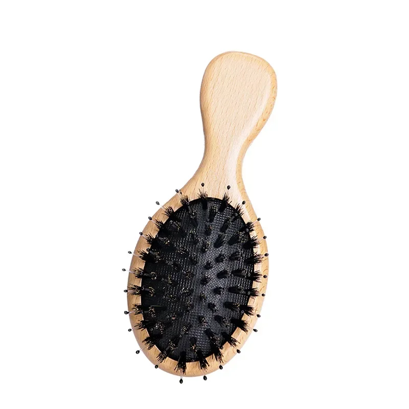 

Miss Sally wooden hair brush, boar hair, anti-static massage comb, air comb