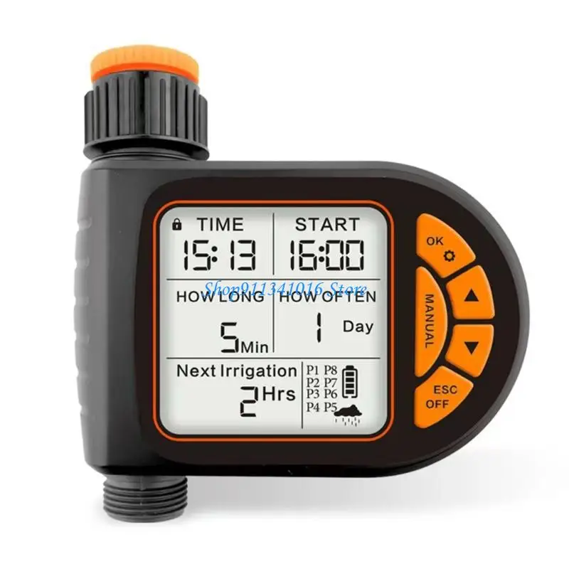 

4X7B Easy Install Auto Sprinkler Water Timer For Efficient Plant Watering Rain Delay