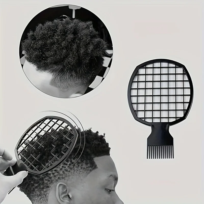1 Stück Premium African Twist Haarkamm mit Gitternetz-Design, robustem ABS-Kunststoffgriff und Zähnen – Detail 2
