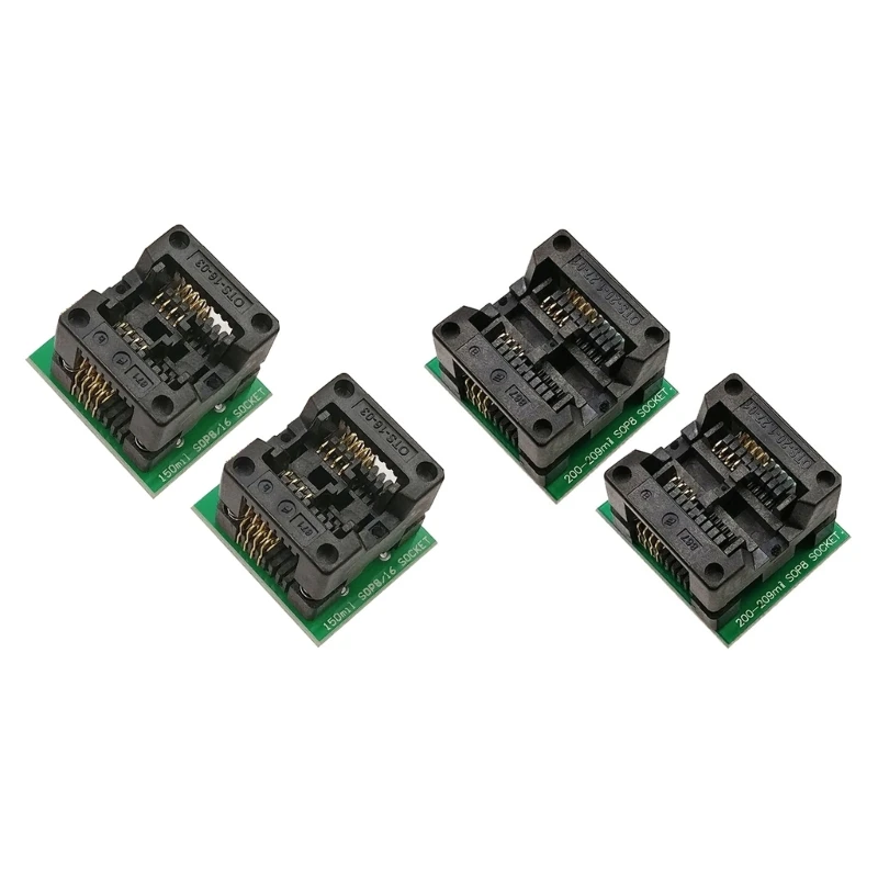 2Pieces SOP8 to DIP8 Wide-body Wide 150mil/200mil Programmer Adapter Socket IC Test Conversion Burners Adapter