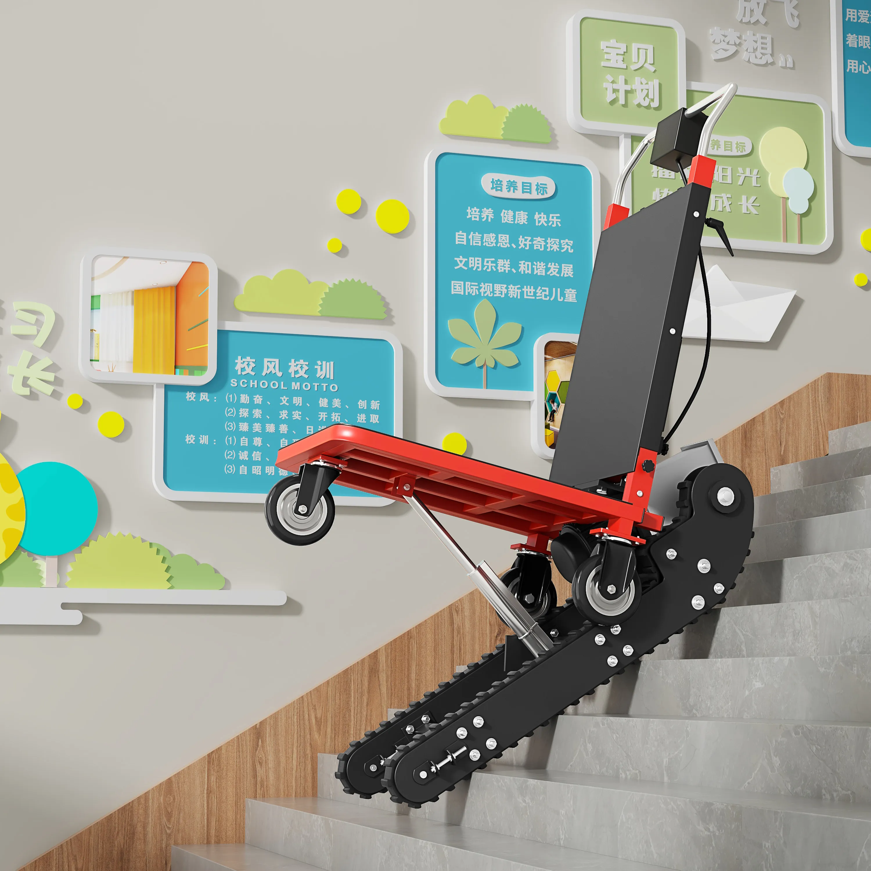 

Tracked Up and Down Stairs Climbing Artifact Truck School Food Delivery Electric Climbing Machine Carrying Beauty Equipment