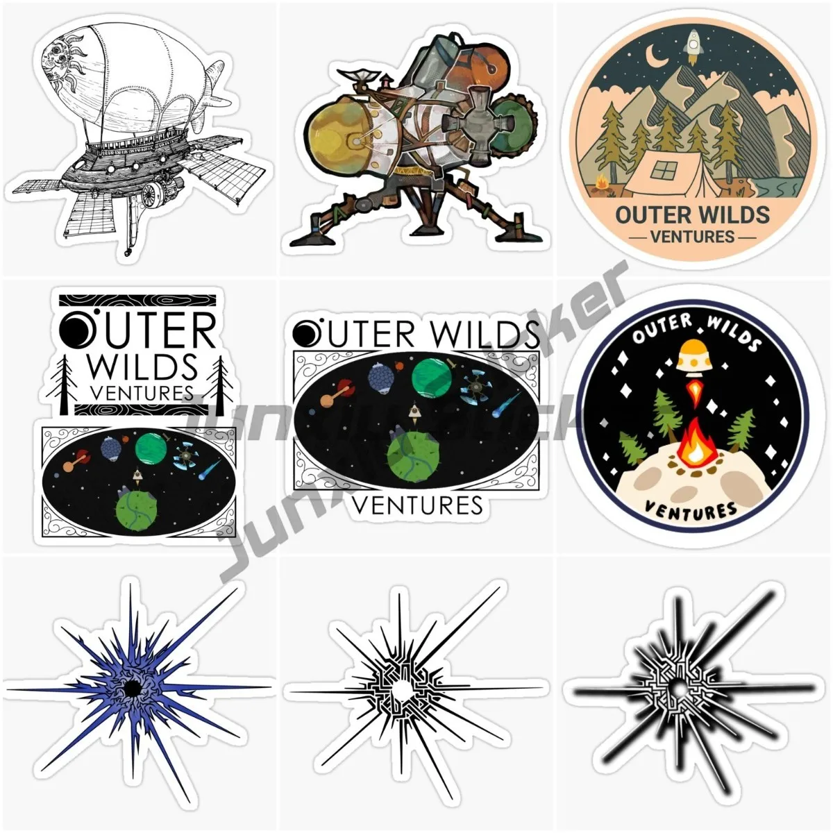 

Outer Wilds Ventures Car Stickers Scratch-Proof Decal for SUV Window Car Bike Vinyl Self-adhesive Decorative Decal Waterproof Kk