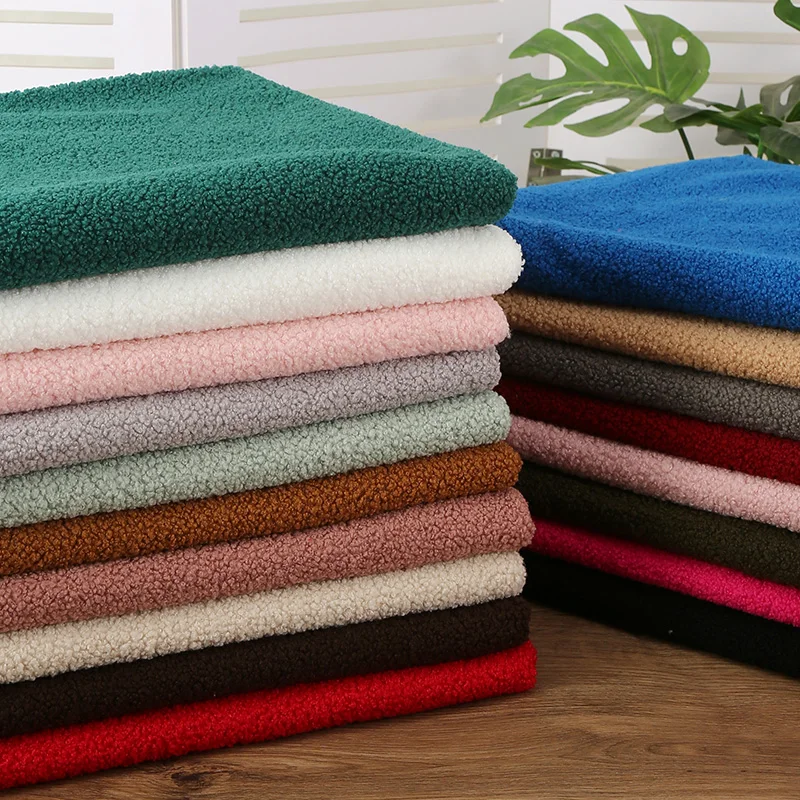 Teddy Cotton Velvet Plush Fabric Soft Warm Doll Pet Clothes Glove Lining Thickened Lamb Wool Fabric DIY Sewing fabric