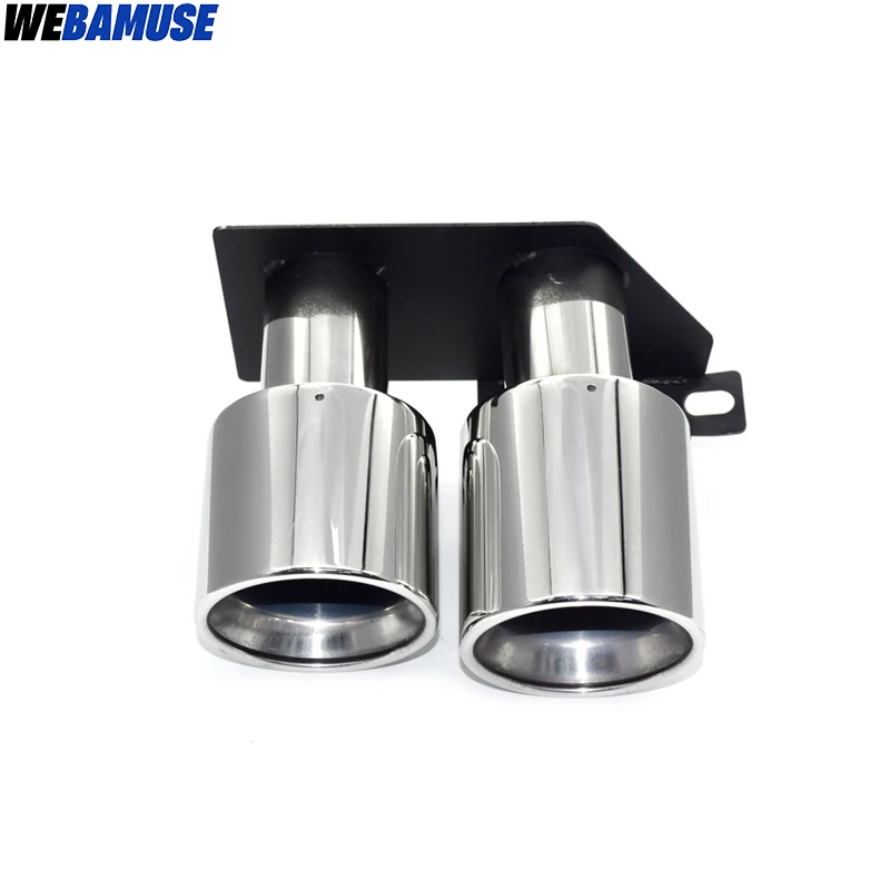 Stainless Steel Muffler For BMW F10 F11 F18 520 525 528 530 5 Series Right Side Decorative Double Exhaust Tailpipe Nozzle