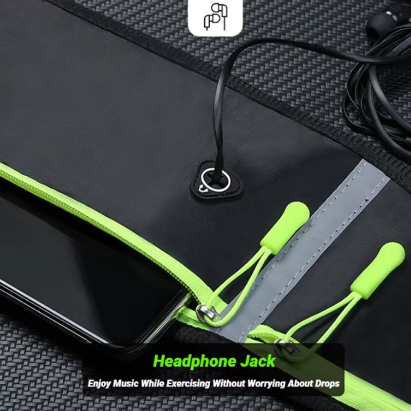1/2/3PCS Gym Waist Bag Reflective Ultra Thin Breathable Jogging Sport Bags Water Hydration Earphone Cable Hole Backpack Bag