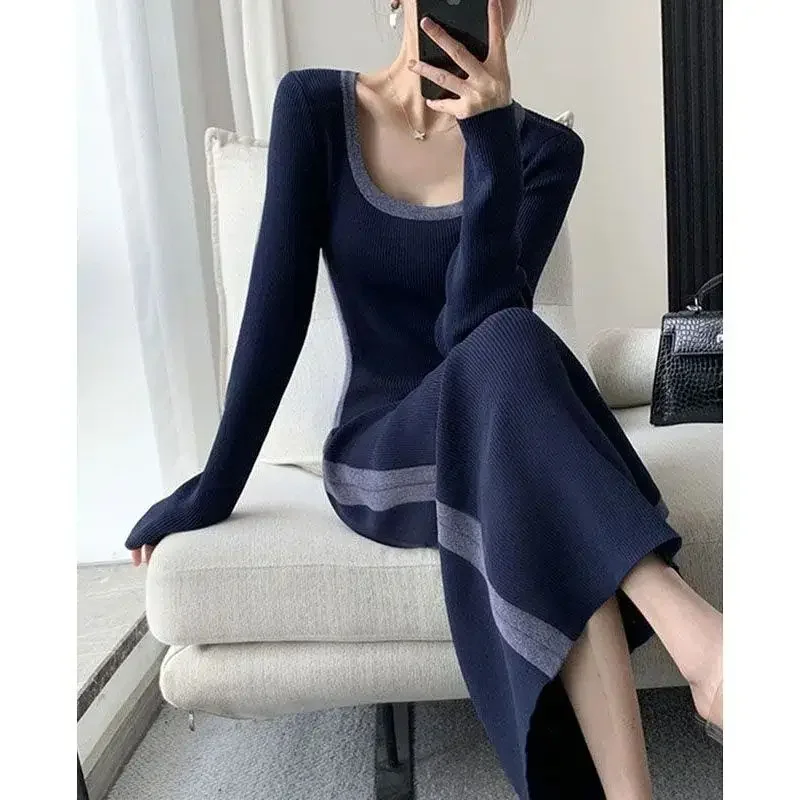 

Knee Length Pullover Graffiti Sweaters Jumpers Women Casual Waist-Cinching Urban Students Sporty Knitwear Detail Folded Furry OL