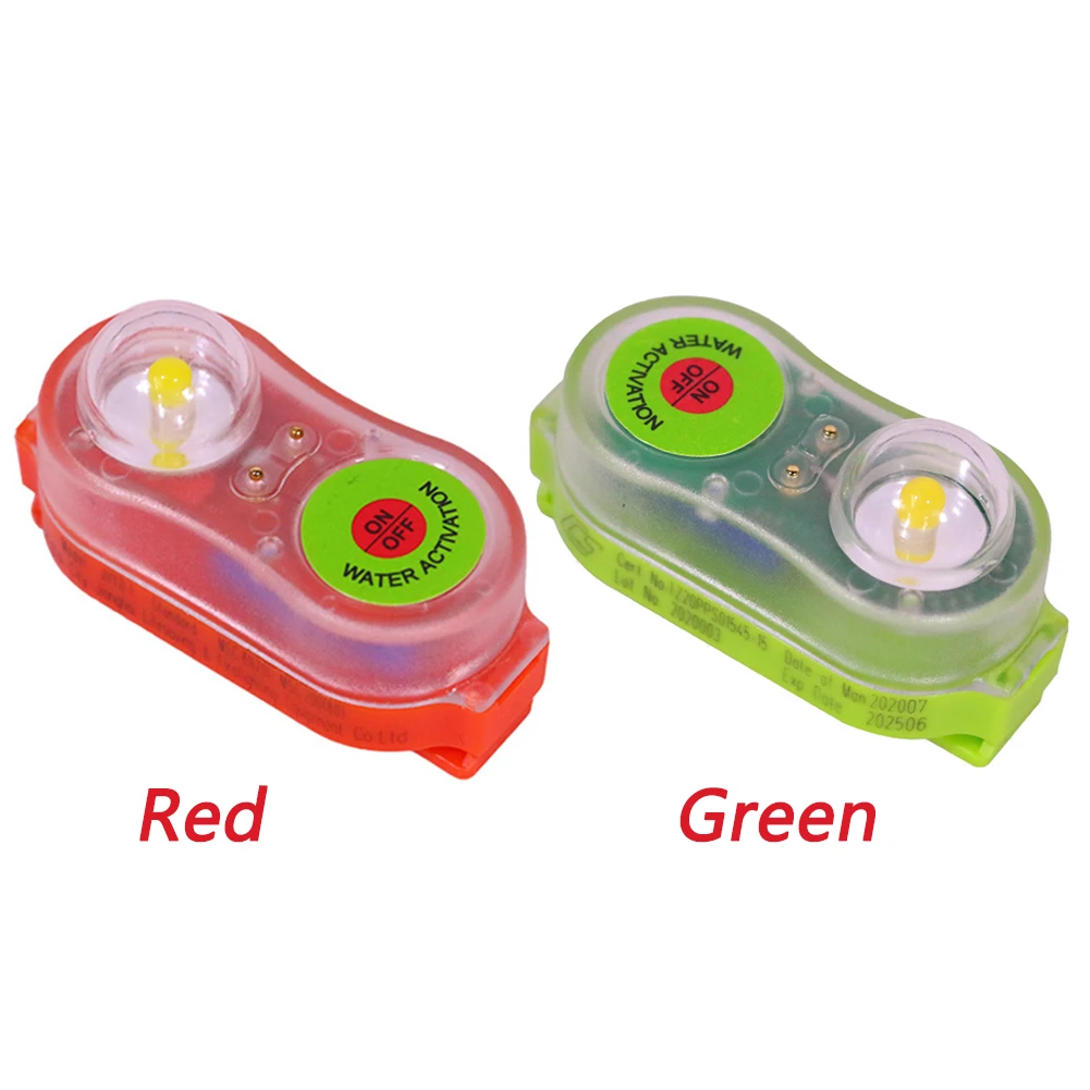 LED Life Jacket Light Water-Activate Safety Personal Locator Light Energy-Efficient Life Saving Warning Lamp Outdoor Accessories