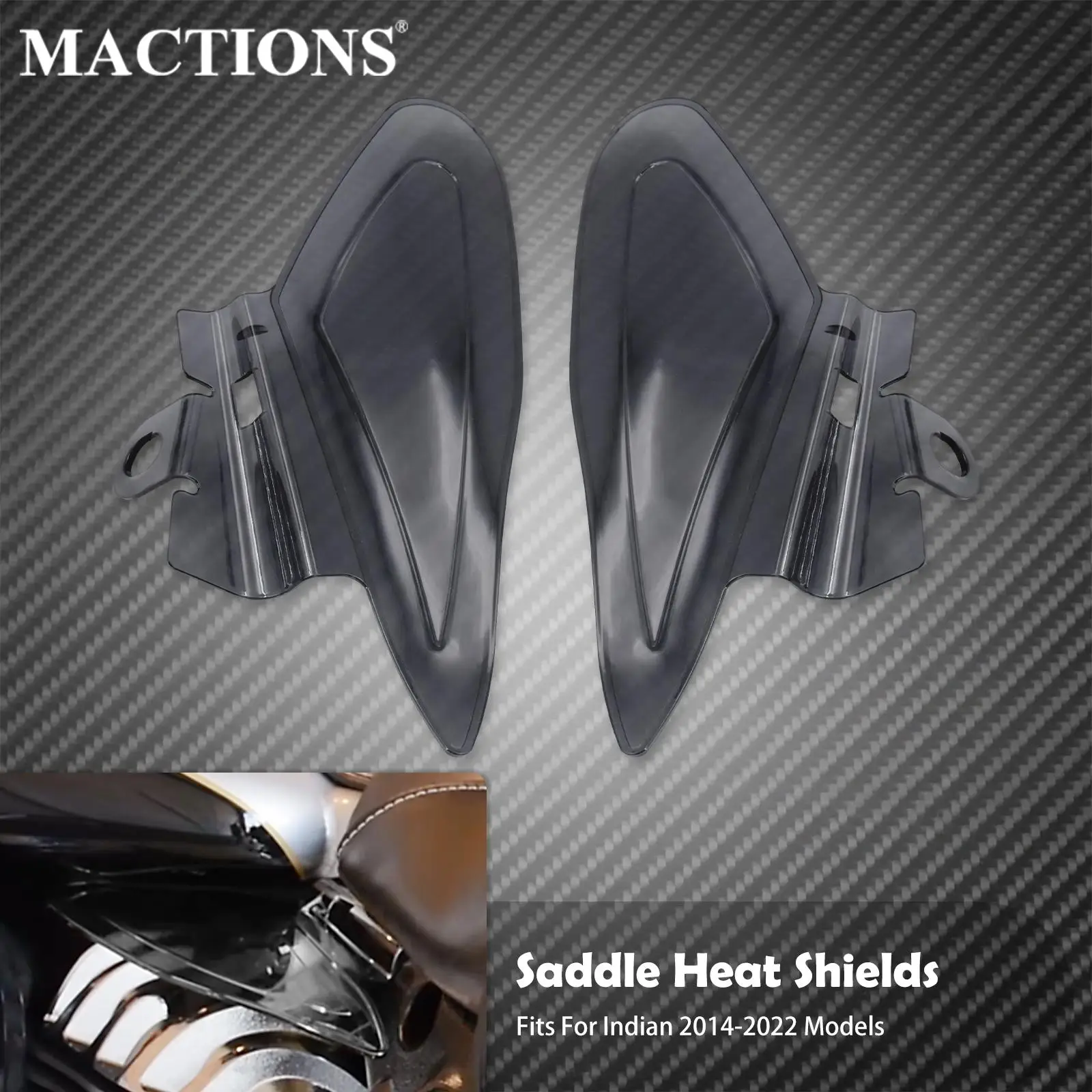 Motorcycle Grey Engine Saddle Shields Heat Air Deflectors For Indian Chief Chieftain Vintage Dark Horse Roadmaster 2014-2023