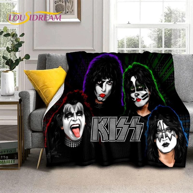 

Kiss Rock Heavy Metal Band Gene Paul Soft Flannel Blankets,Throw Blanket Comfortable Blanket for Picnic Beds Sofa Home Bedroom