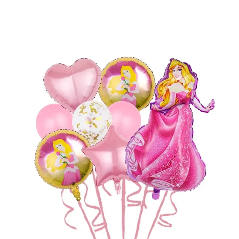 Disney Birthday Party Princess Balloon Set Snow White Cinderella Sleeping Beauty Decoration