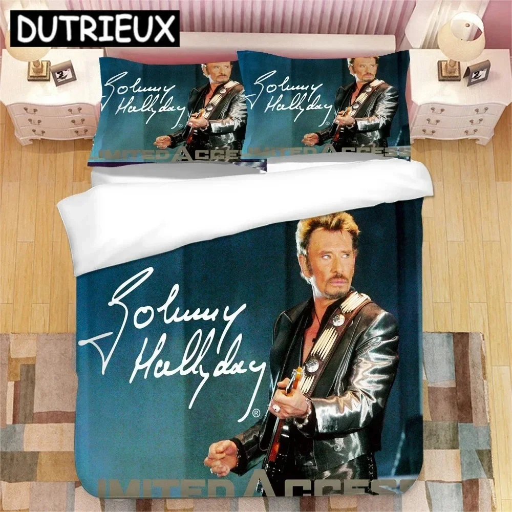 

Johnny Hallyday комплект постельного белья с 3D принтом, пододеяльники, наволочки, одеяло, комплект постельного белья, постельное белье