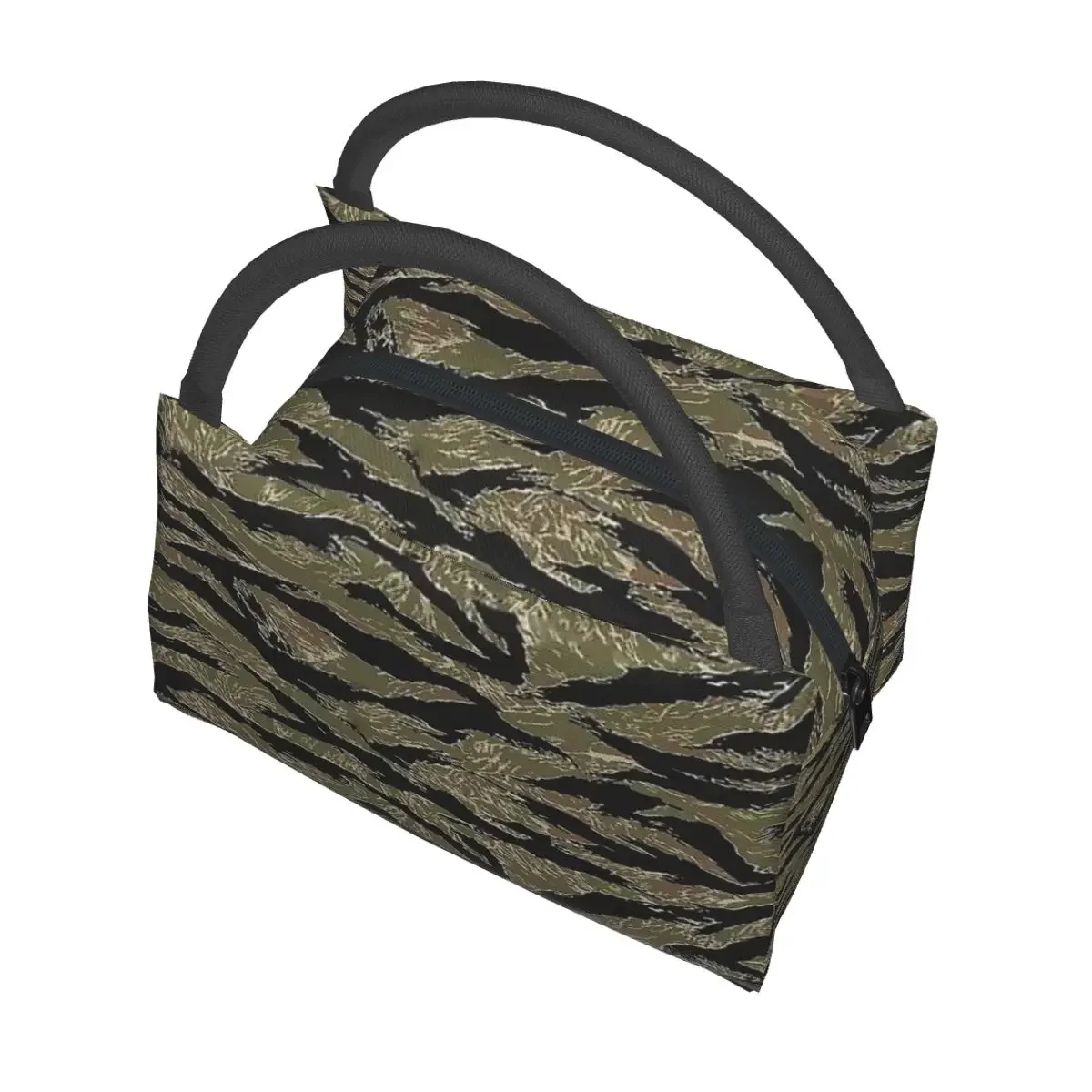 US Army Camouflage Tiger Stripe Insulated Lunch Bag for School Picnic Storage Food Boxes Portable Cooler Thermal Lunch Box Tote
