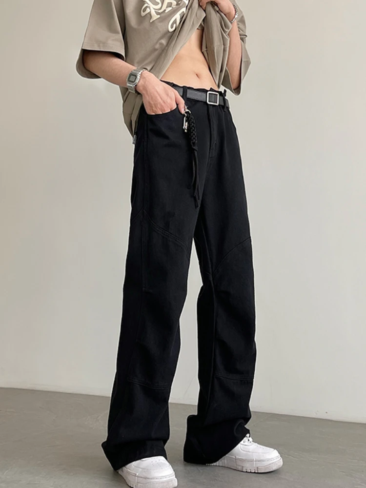 

Pants Men Soft High Street Handsome Full Length Spring Summer Stylish Youthful Hipster Pocket Temperament All-match Harajuku Ins