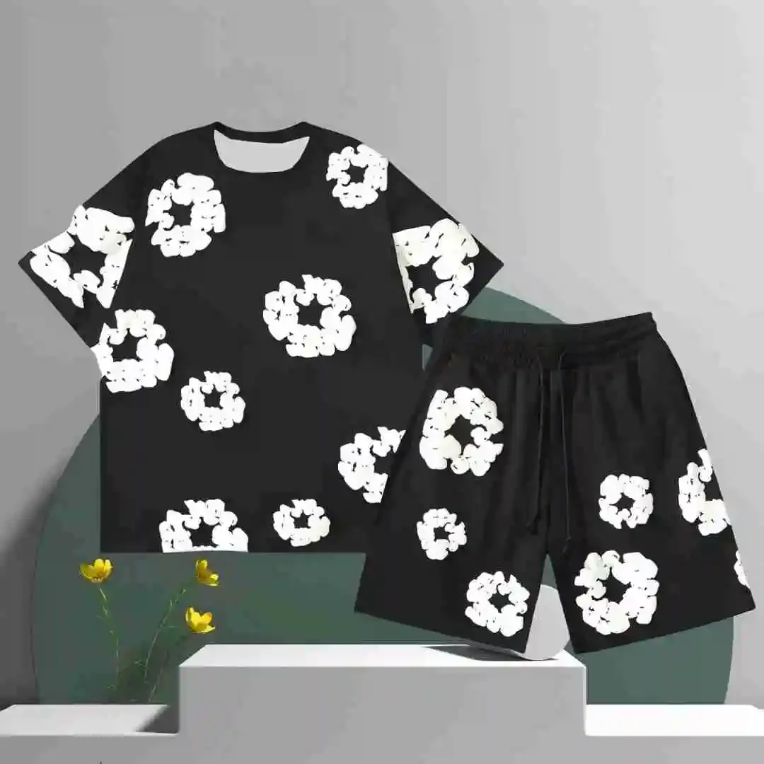 

tracksuit for woman 3D flower printed mens quick drying sports shorts American set comfortablebreathable and casual mensshorts