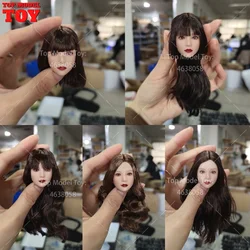 1/6 Scale Anime Girl Movable Eyes Head Transplant Hair Carving Model Fit 12'' Female Soldier Pale Skin Action Figure Body Dolls