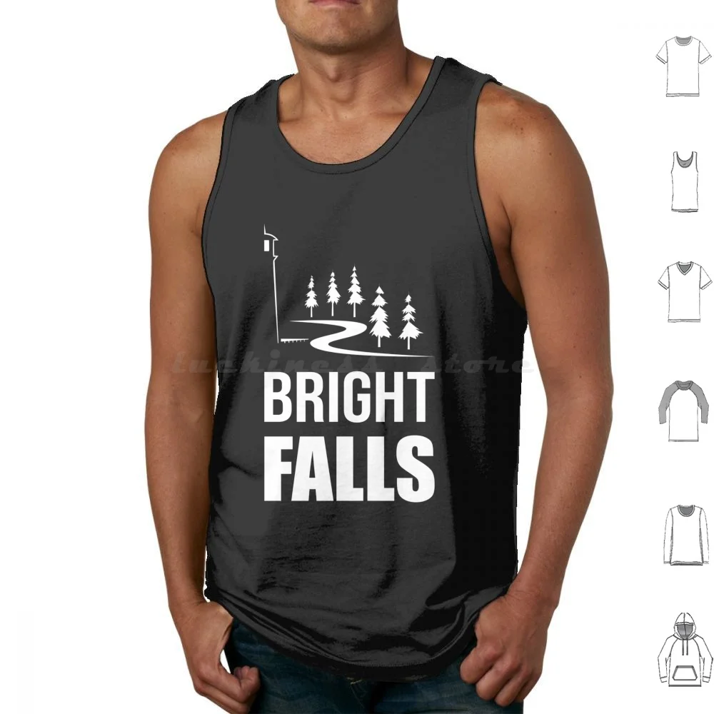 Bright Falls-Awake-Logo Tank Tops Print Cotton Alan Wake Control Remedy Federal Bureau Of Control Game Gaming Jesse Faden