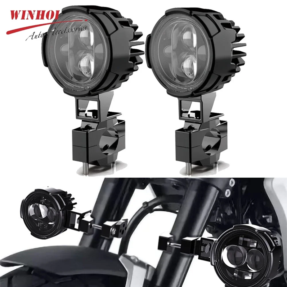 

120W Lenses Additional Led Motorcycle Lights 12-80V Motorcycle Fog Lights LED Spotlights Auxiliary Strobe Motorcycle Headlights