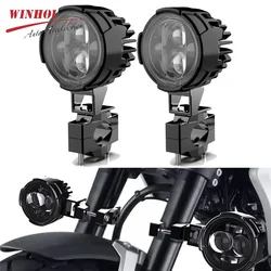 120W Lenses Additional Led Motorcycle Lights 12-80V Motorcycle Fog Lights LED Spotlights Auxiliary Strobe Motorcycle Headlights