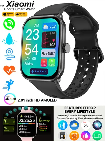 For Xiaomi Watch 5 Global Version Men Women HD AMOLED Screen Heart Rate Bluetooth Call GPS Track Waterproof Sports Smart Watch