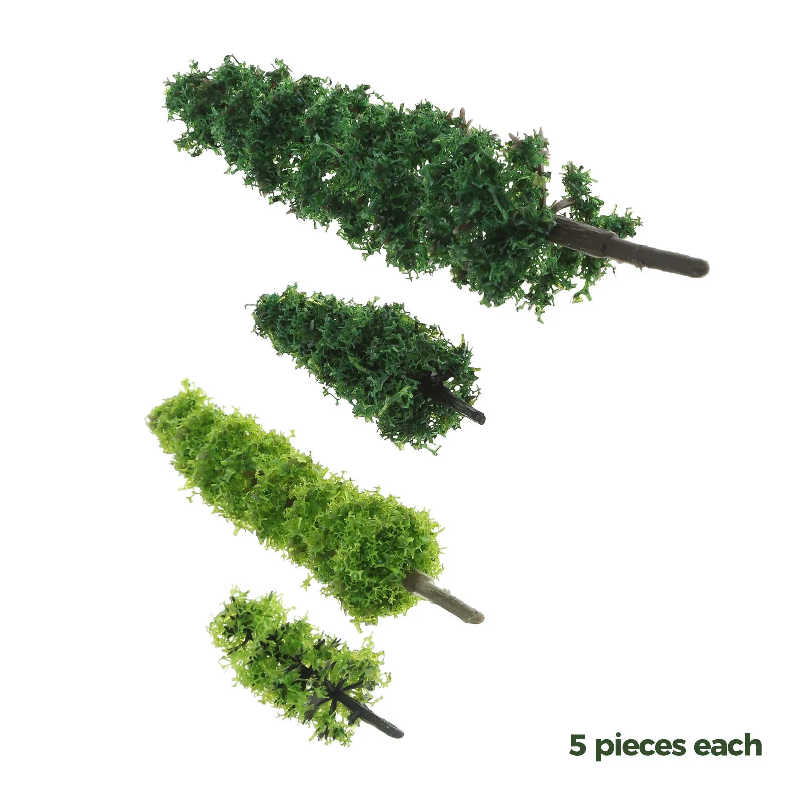 20pcs Mini Pine Trees 4/5/7/9cm Green Plants Model  Artificial Bushes DIY Train Micro Landscape Fairy Garden Realistic Scenery