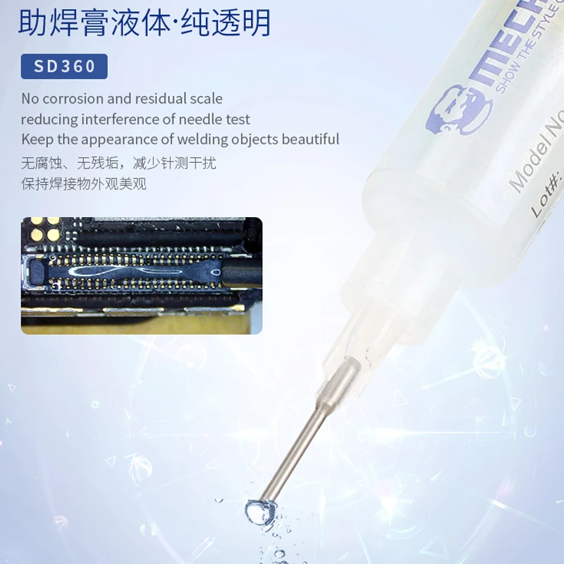 MECHANIC Icing SD360 10cc No-Clean Transparent Solder Paste Welding Advanced Oil Flux For PCB SMD BGA SMT Soldering Repair Tool