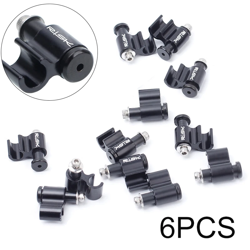 

Guide Hose Holders Brake Components Cycling 6pcs Aluminum Alloy Bike Bicycle Black Cable Line Clamps Clips Useful