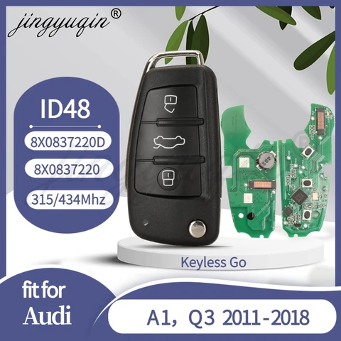 Пульт Дистанционного Управления Jingyuqin Для AUDI A1 Q3 2011-2018 С Функцией KeylessGo И Беспроводным Модулем 315/434 МГц