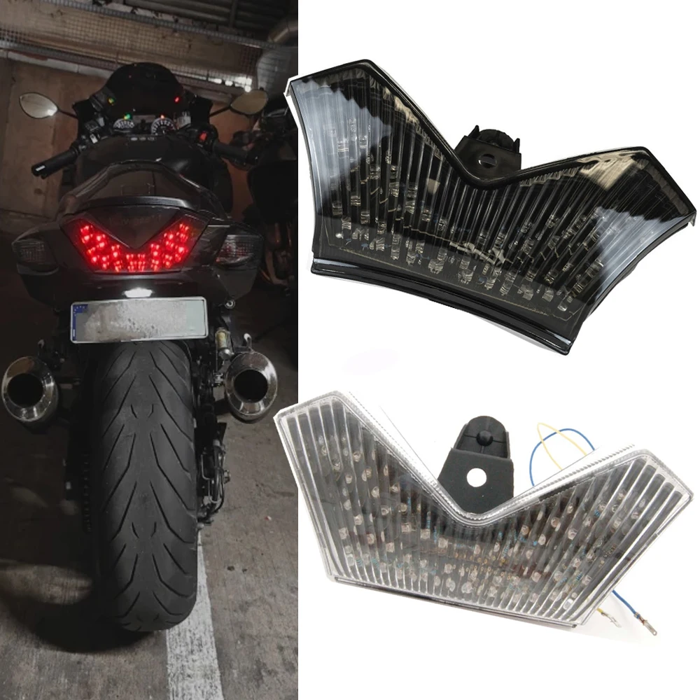 Motorcycle Taillight Integrated Turn Signals for KAWASAKI ZX 14R ZZR 1400 ZZR1400 2006-2020 2021 ZX14R Tail Brake Light LED Lamp