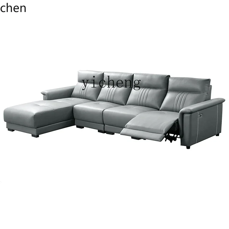 YFY Multifunctional Electric Technology Cloth Sofa Living Room Straight Four-person Sofa Combination Furniture