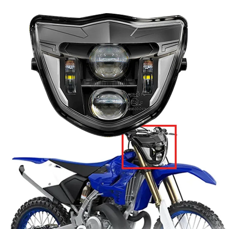 

Motorcycle Headlight Motocross LED Light Dual Sport For Yamaha WRF250/400/426/450 YZ TTR WR XT MX Enduro Dirt Bike Head Light.