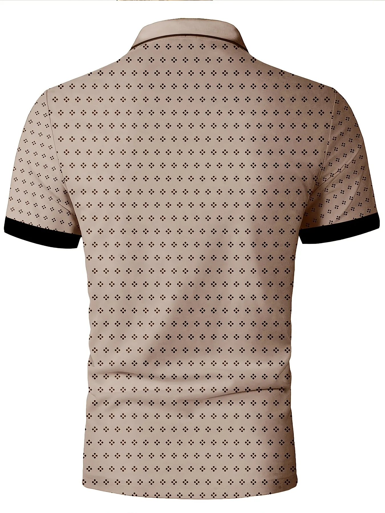 2026 Summer Best-selling Men's Simple Patterned Printed Short-Sleeved Polo Shirt for Outdoor Leisure and Fashion