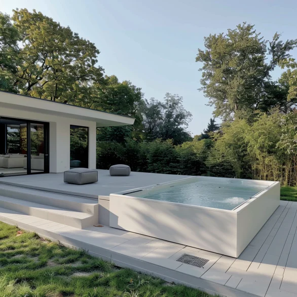 Custom Small Family Outdoor Fiber Glass Spa Pool Jacuzzi Pisina Shell Lounge Sofa Fiberglass Above-ground Pool