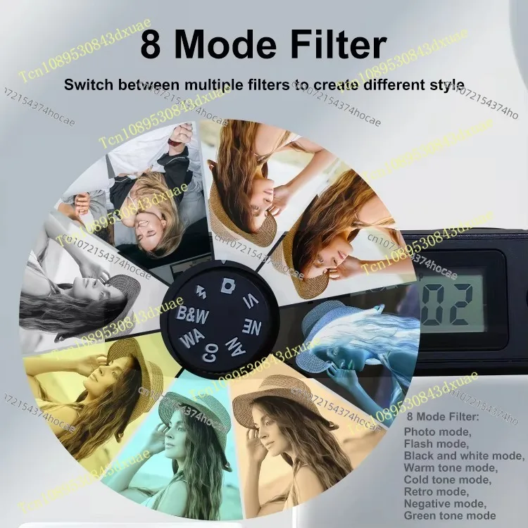 Instant Print Camera An easy-to-use lightweight retro compact screen-less digital camera for traveling beginners