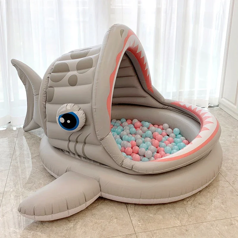 Children's Ocean Ball Pool Bouncy Castle Baby Pool Fenced Indoor Bobo Pool Household Baby Toys Shark