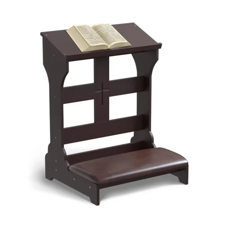 【Best-selling】Wooden Church Kneeler Chair Solid Wood Kneeler For Prayer With Bench