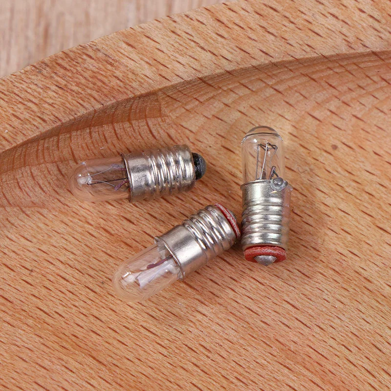 10Pcs/Lot Mini Indicator Light Bulb E5 Screw Mouth Miniature Lamp Light Bulb 6.3V 12V 24V 0.1A Small Bulb Signal Lamp Bead