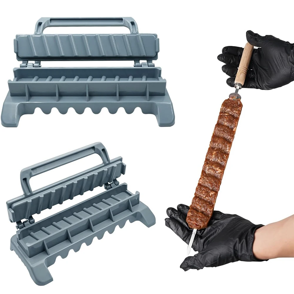 LMETJMA Large Kebab Maker Press Plastic Kebab Maker Press Machine Manual Kabob Maker Mold Kabob Maker Barbecue Skewers For BBQ view 6