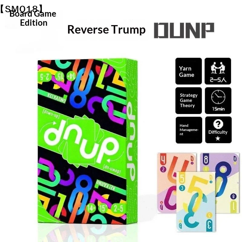 Dnup Card Game - Fast-Paced Hand Management & Combo Strategy Game, Quick To Learn, Easy To Play Full Of Twists, 2-5 Players【SMQ】