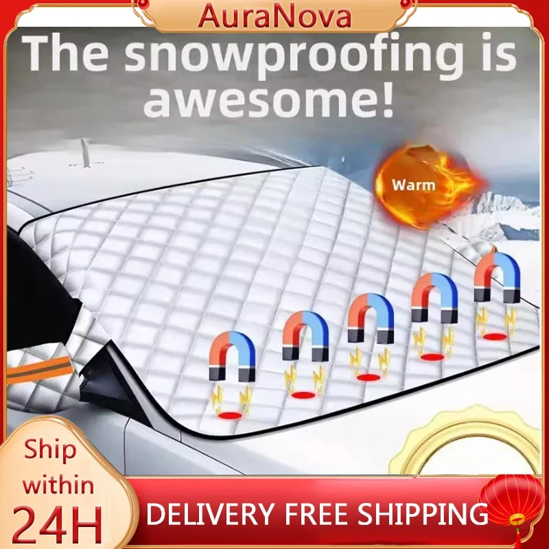 

Thickened Winter Car Window Cover Glass Anti-Fog Anti-Snow Protection Pad Front Windshield Cover Motorcycle Equipment Accessorie