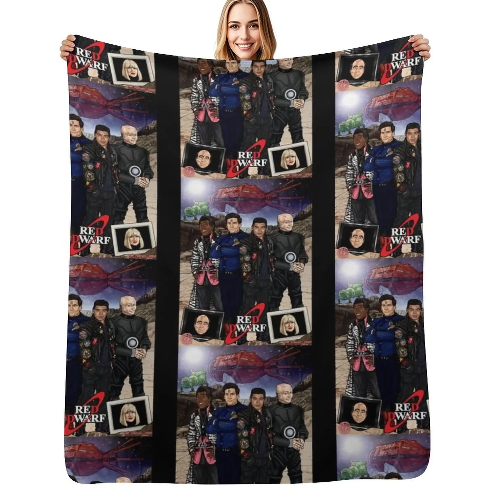 

Red Dwarf Throw Blanket Decorative Sofas Travel Soft Beds Thins Blankets