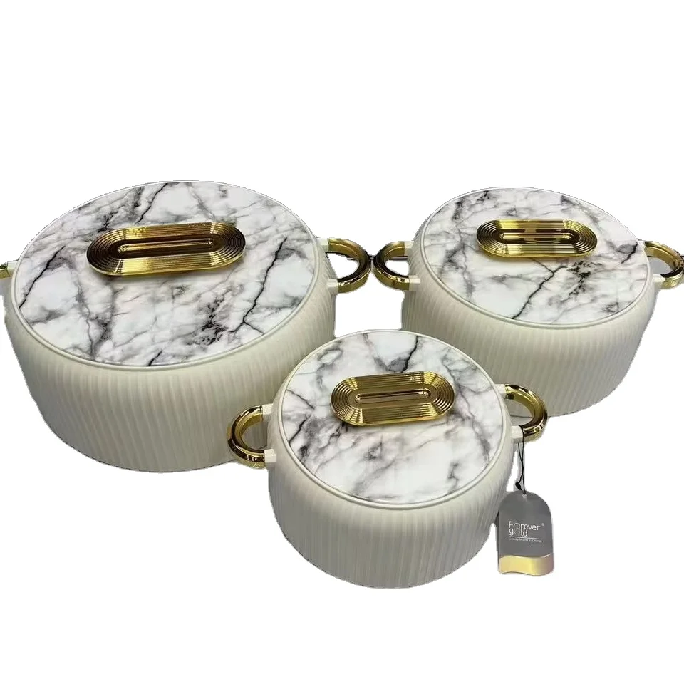 New Arrival Cooking Pot Set 2L+4L+6.5L Stainless Steel Home Use  Food Warmer Set for Ramadan