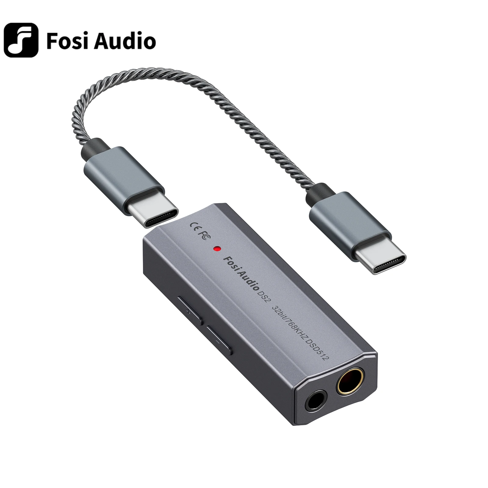 Fosi Audio DS2 DS512 HiFi DAC Headphone Amplifier Mini Audio USB